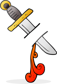 hand drawn cartoon tattoo knife symbol png