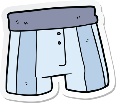 sticker of a cartoon boxer shorts png