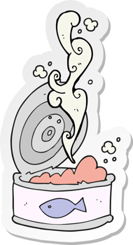 sticker of a cartoon can of tuna png