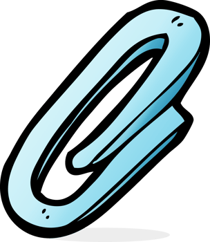 cartoon paperclip drawing png