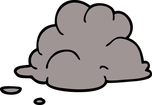 cartoon doodle storm cloud png