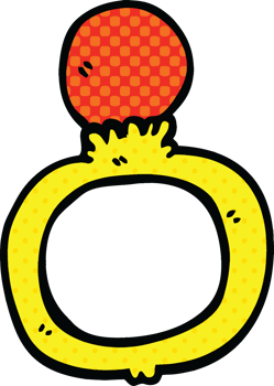 comic book style cartoon engagement ring png