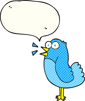 hand drawn comic book speech bubble cartoon bird png