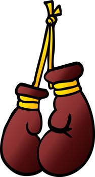 cartoon doodle boxing gloves png