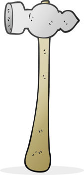 drawn cartoon hammer png