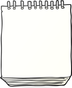 drawn cartoon notepad png
