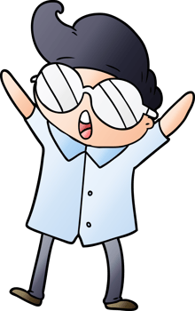 cartoon boy wearing spectacles png