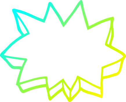 cold gradient line drawing of a decorative star element png