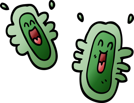 cartoon doodle happy germs png
