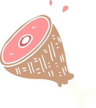cartoon doodle cooked meat png