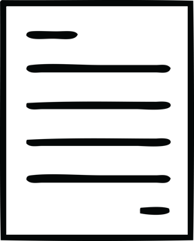 line drawing cartoon of a sheet of paper png