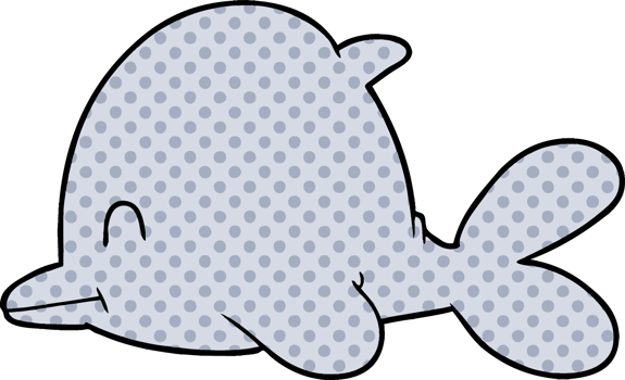 cartoon dolphin drawing png