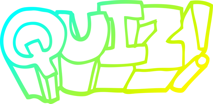 cold gradient line drawing of a cartoon quiz symbol png