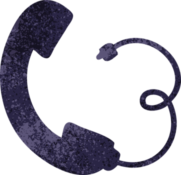 retro grunge texture cartoon of a telephone receiver png