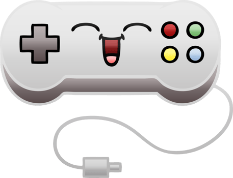 gradient shaded cartoon of a game controller png