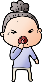 cartoon angry old woman png