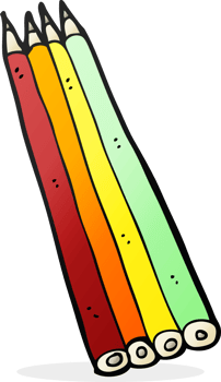 cartoon colored pencils png