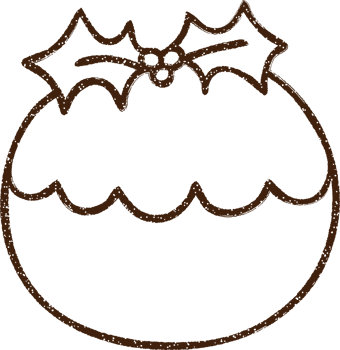 Christmas Pudding Charcoal Drawing png