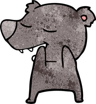 cartoon bear drawing png