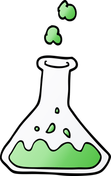cartoon doodle chemicals in bottle png