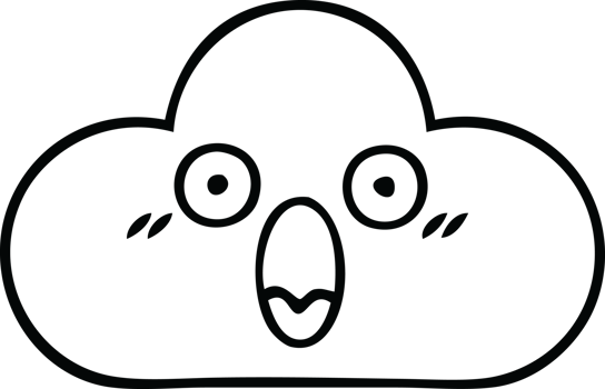 line drawing cartoon of a storm cloud png