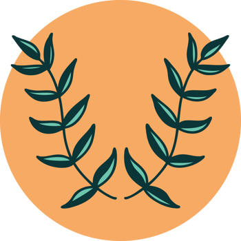 iconic tattoo style image of a laurel png