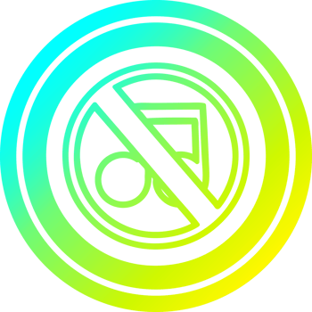 no music circular icon with cool gradient finish png