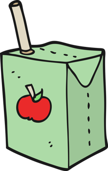 cartoon apple juice box png