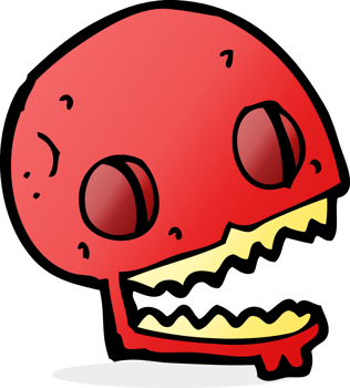 cartoon spooky skull png
