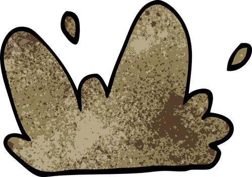 cartoon doodle mud splat png