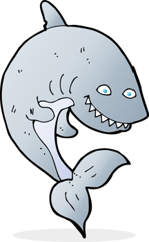 cartoon shark drawing png