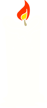 flat color style cartoon candle png