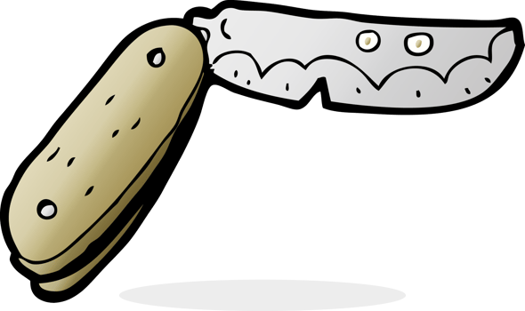 cartoon folding knife png