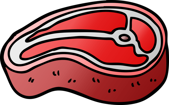 cartoon doodle tasty steak png