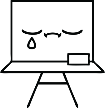 line drawing cartoon of a white board png