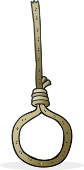 hand drawn cartoon noose png