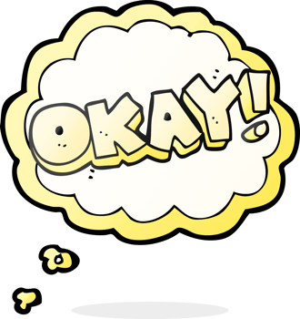 hand drawn thought bubble cartoon okay symbol png