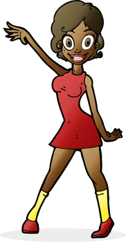 cartoon party girl png