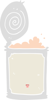 flat color style cartoon canned food png
