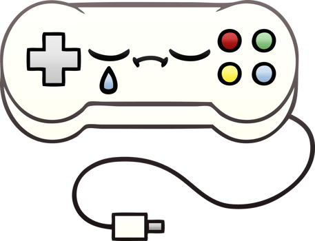 gradient shaded cartoon of a game controller png