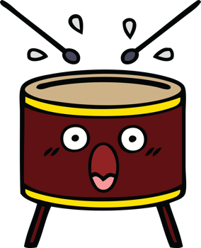 cute cartoon of a drum png