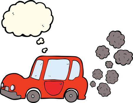 cartoon car with thought bubble png