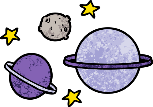 cartoon planets drawing png