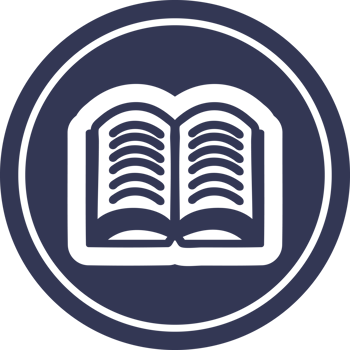 open book circular icon symbol png