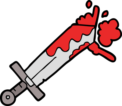 bloody cartoon sword png