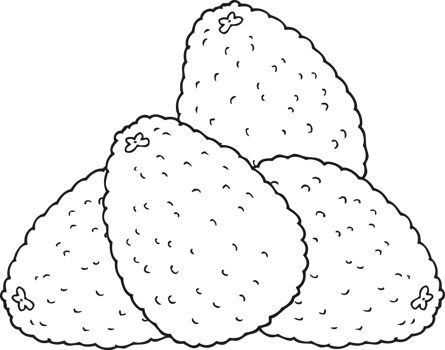 hand drawn black and white cartoon avocados png