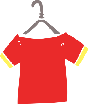 cartoon doodle t shirt on hanger png