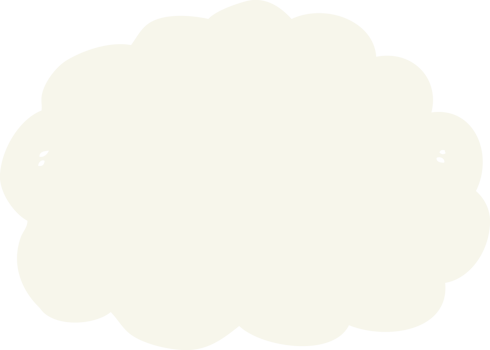 flat color style cartoon cloud png