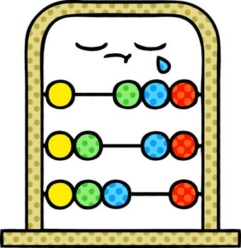 comic book style cartoon of a abacus png