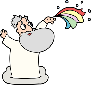 cartoon doodle god on cloud png